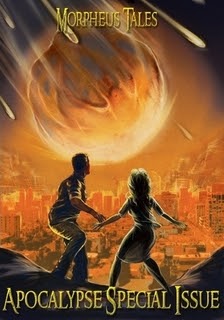 The cover of the Morpheus Tales Apocalypse Special which shows a planet falling out of the sky at a couple.